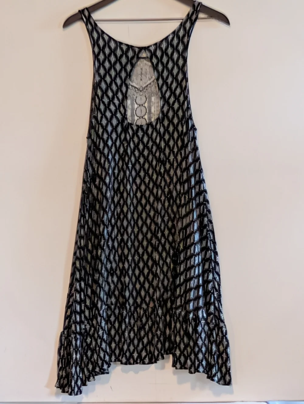 Intimately Free People Dress Sm. Petite Printed Handkerchief Hem Swing Romantic - Picture 5 of 8